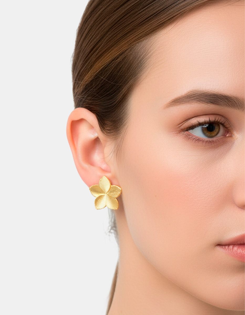 Aretes forma flor Golden