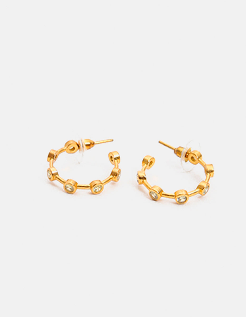 Arracadas mini con citrino Flashy