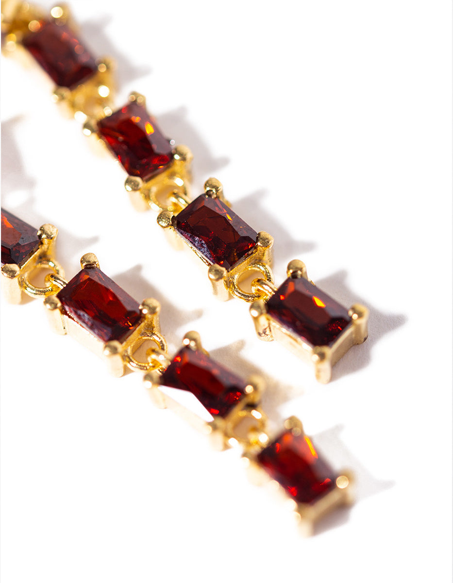 Aretes con carnelias en cascada Flashy