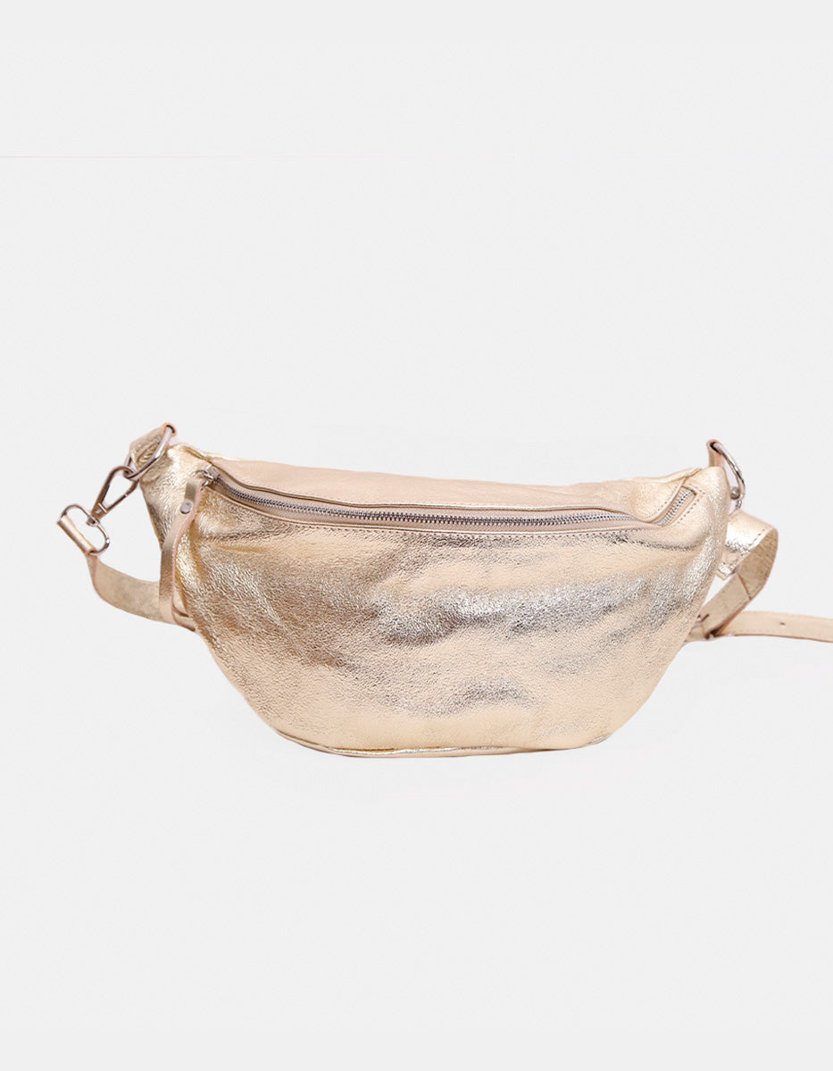 Chest Bag de Piel Color Oro – Glam Bags