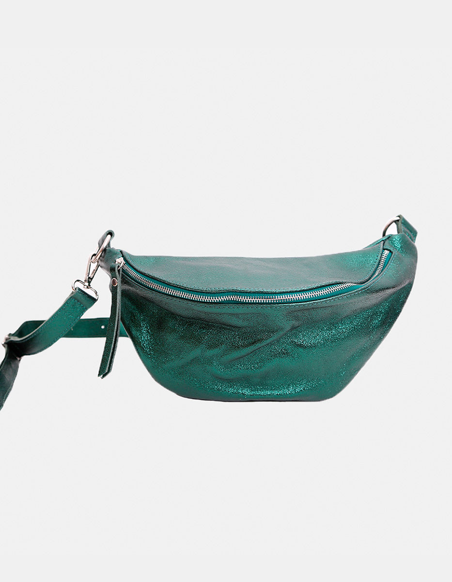 Chest Bag de Piel Color Esmeralda Glam Bags