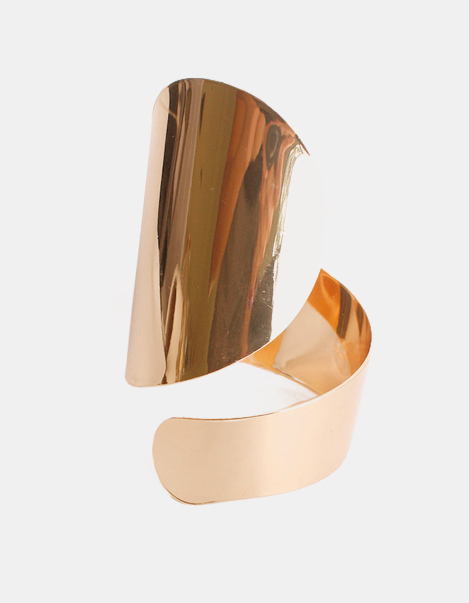 Brazalete de oro laminado 22 kt en espiral maxi Golden Chic
