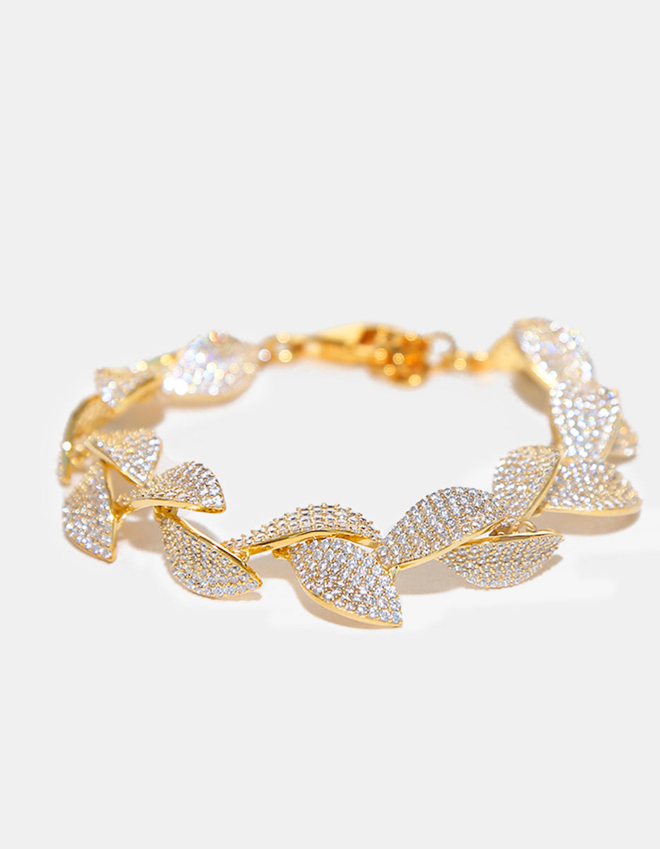 Pulsera elegante adornada con pavè de circonitas blancas Puresa