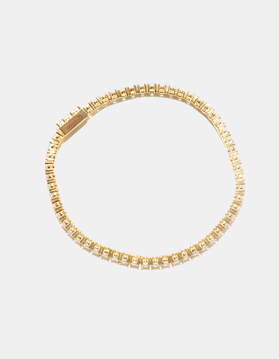 Pulsera tennis de plata engastada con circonitas blancas de corte redondo Steffi