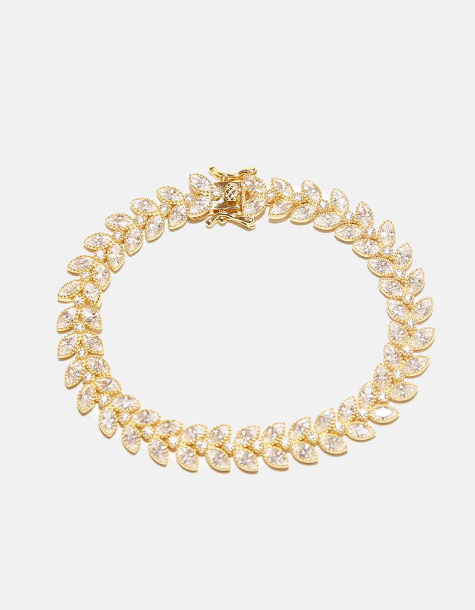 Pulsera tennis de plata engastada con circonitas blancas de corte redondo Steffi