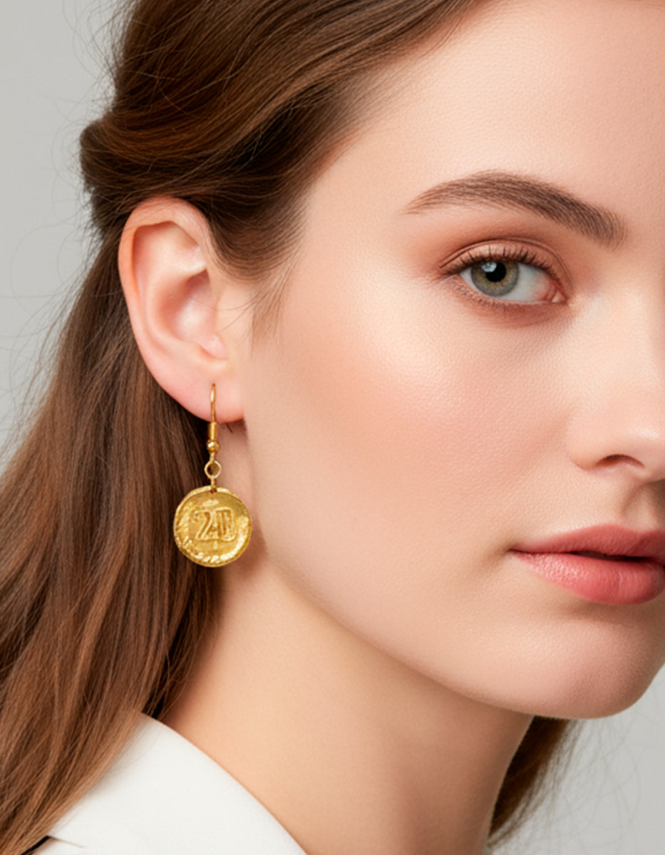 Aretes monedas auténticas Memorias