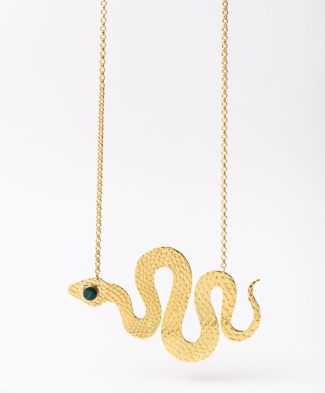 Collar con forma de serpiente martelinada Poison