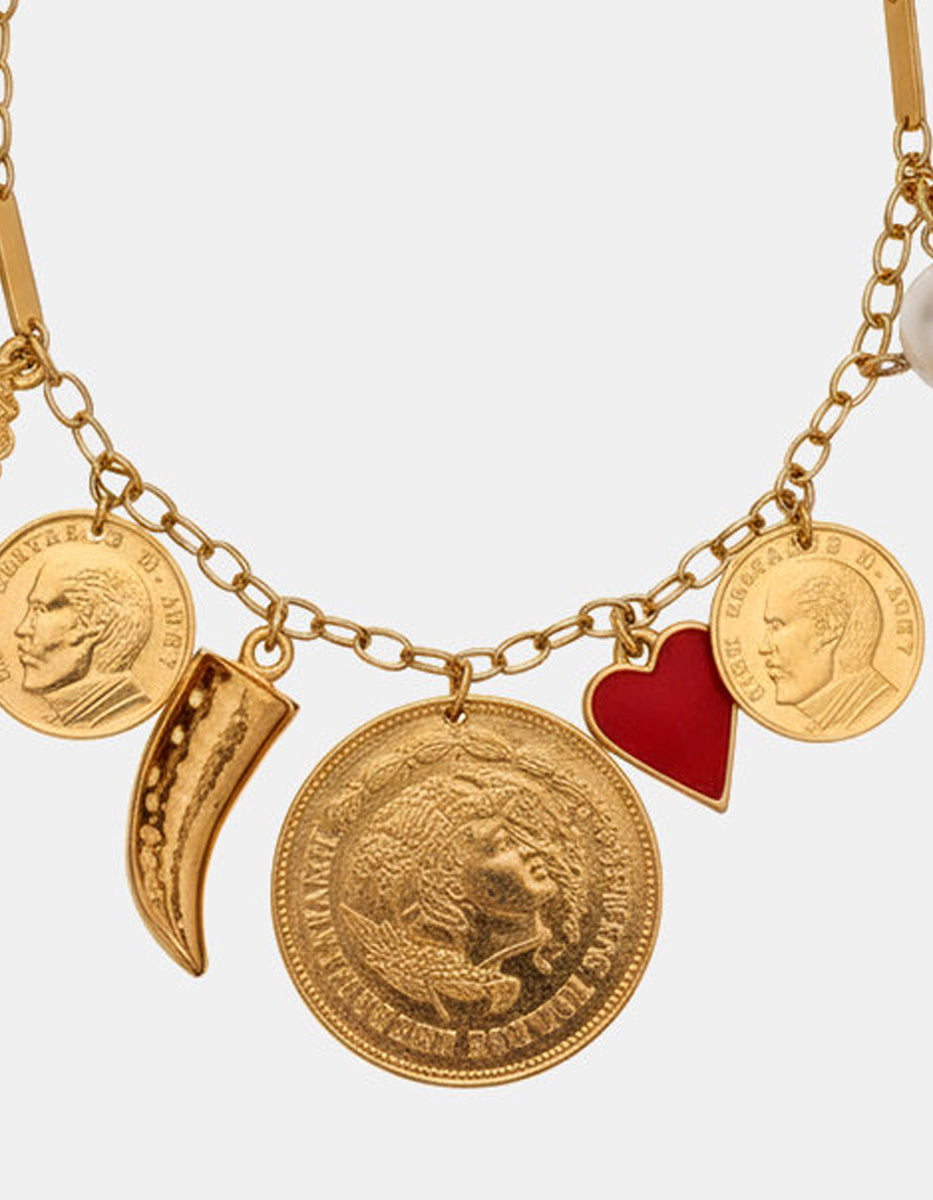 Collar con monedas auténticas Memorias