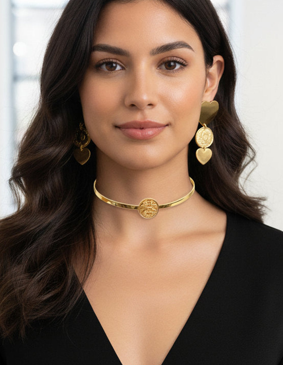 Gargantilla con moneda auténtica Memorias