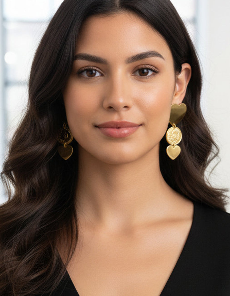 Aretes con monedas auténticas Memorias