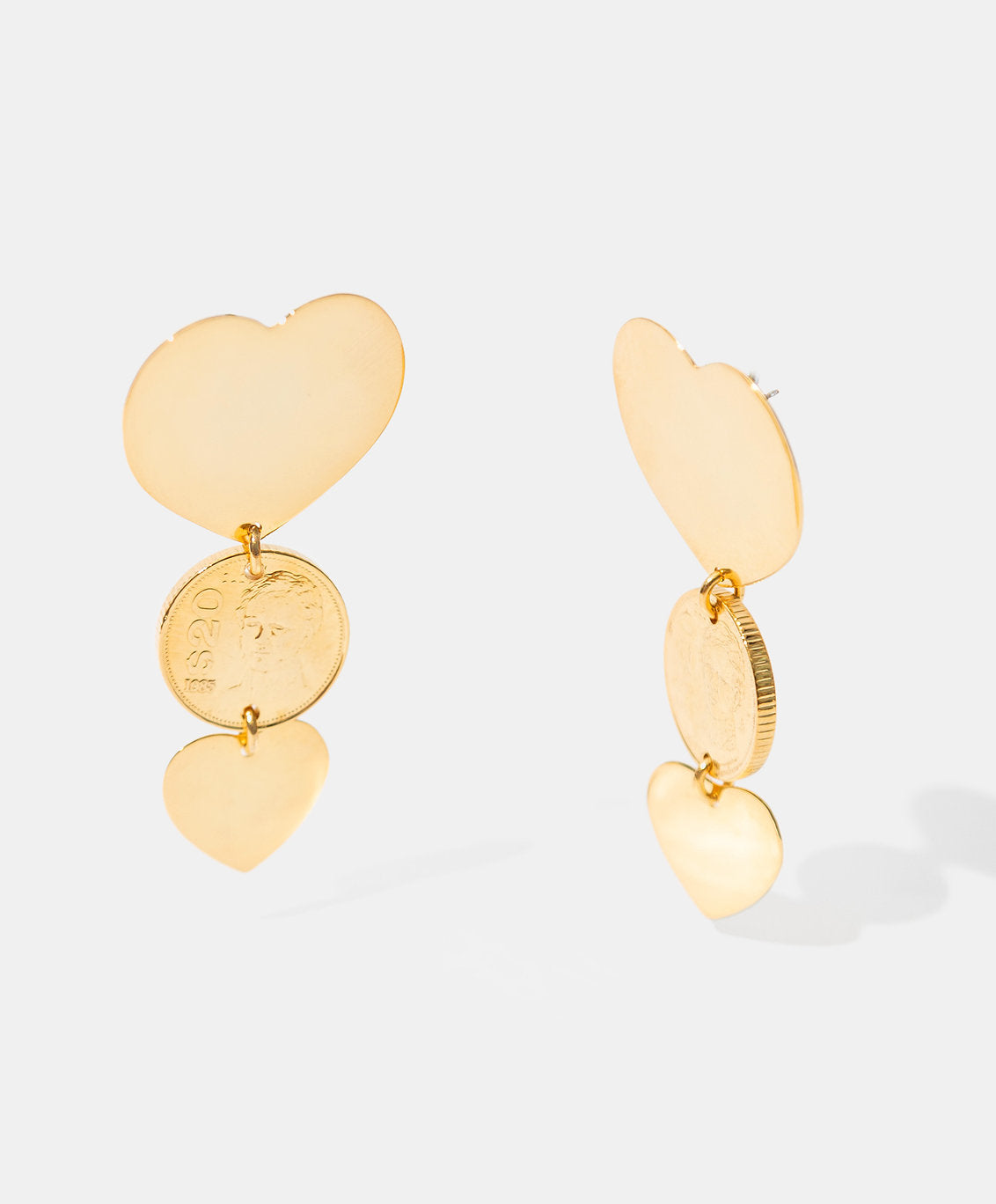 Aretes con monedas auténticas Memorias