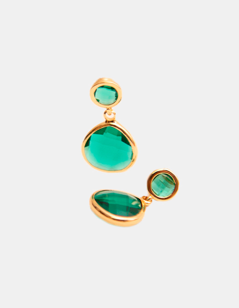 Aretes Espinolita Verde Laminados Marquesa