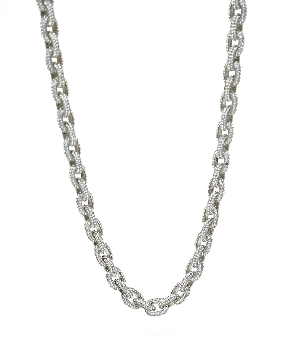 Collar en plata .925 con topacios blancos Festive Style
