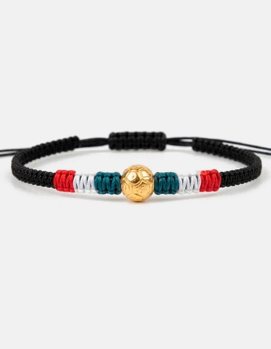 Pulsera Quetzalcóatl Balón de Plata de ley .925 con Baño de Oro 22kt