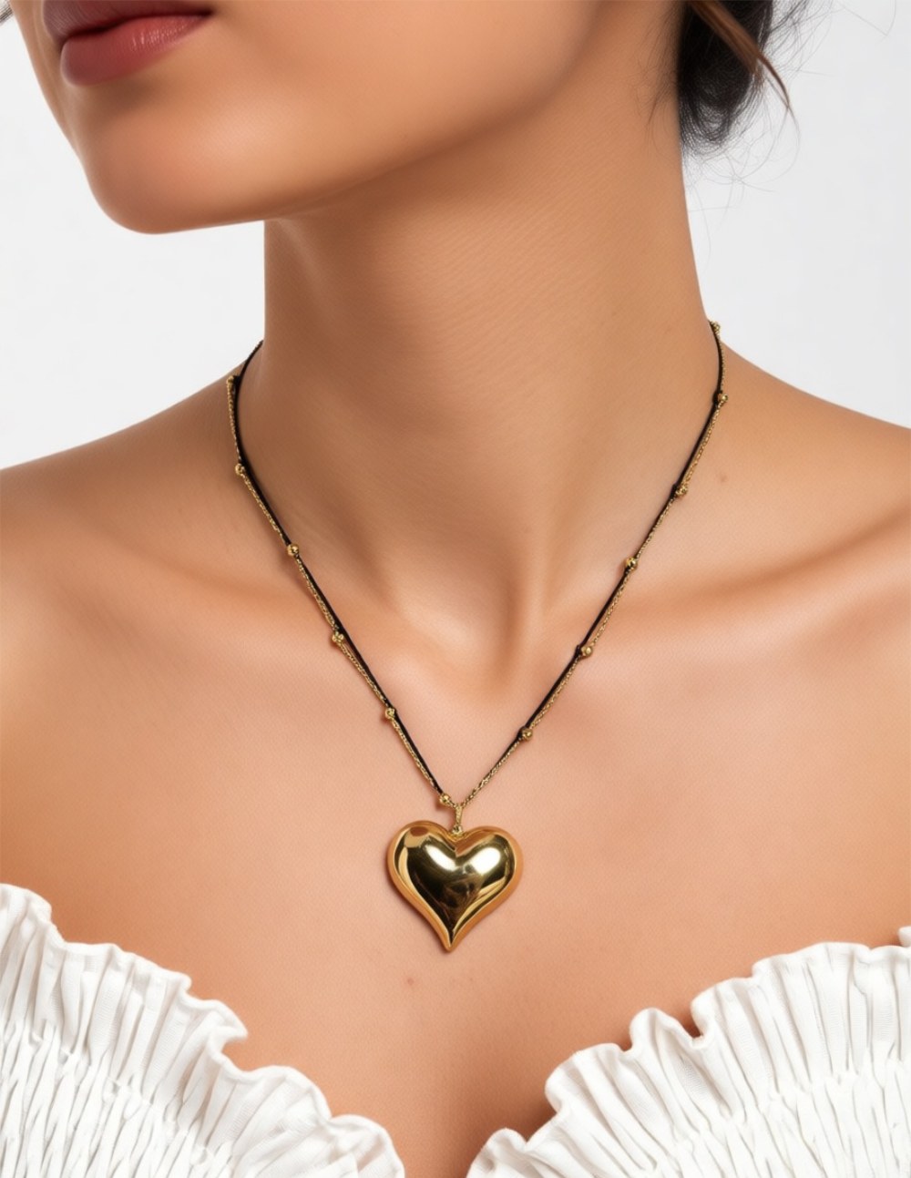 Collar Gold-filled con dije en forma de corazón Love Story