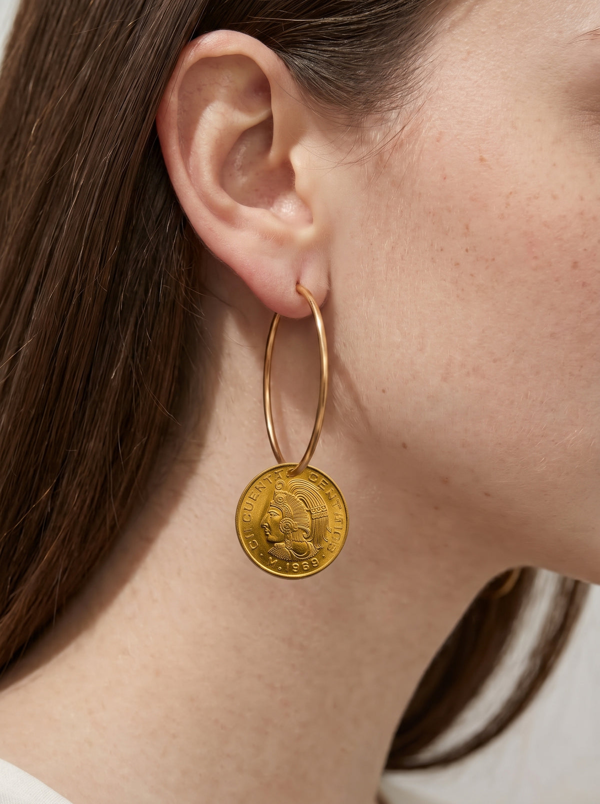 Arracadas moneda auténtica Memorias
