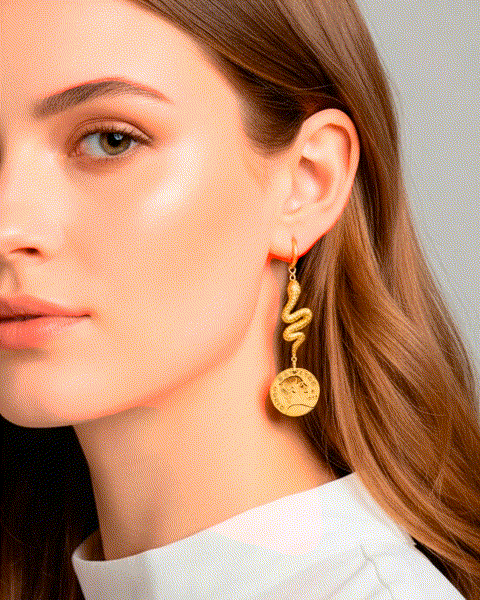 Aretes monedas auténticas Memorias