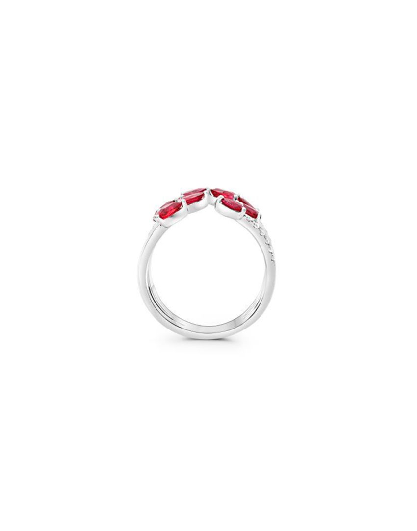 ANILLO ORO BLANCO 14K CON DIAMANTES