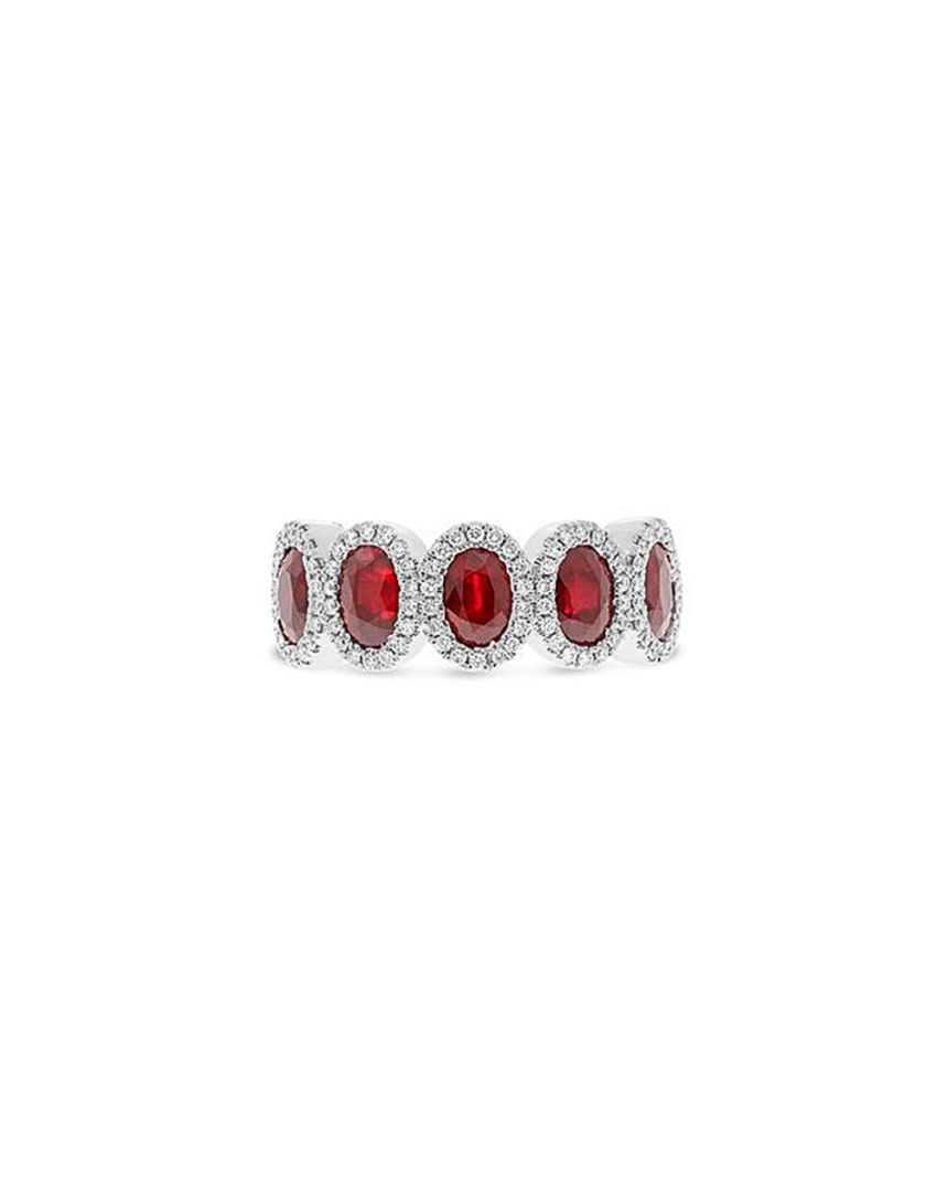 ANILLO PLATINO CON RUBIES