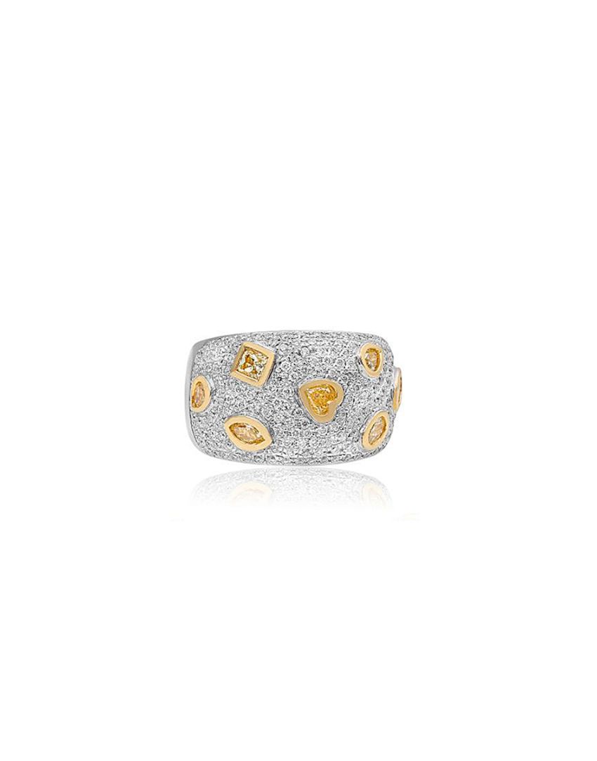 ANILLO ORO BLANCO & AMARILLO 18K
