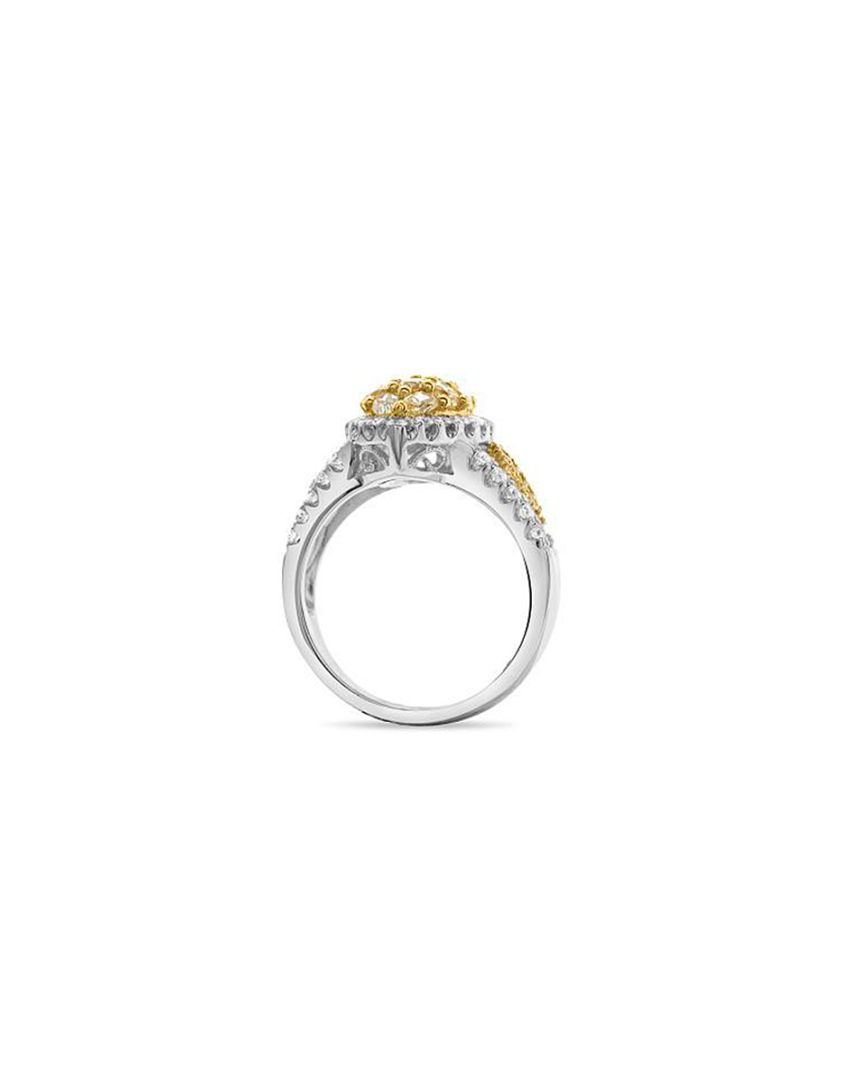 ANILLO ORO BLANCO & AMARILLO 18K