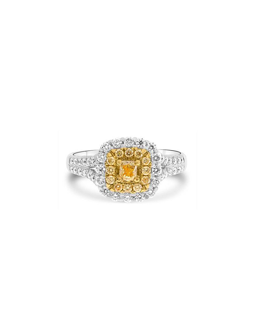 ANILLO ORO BLANCO & AMARILLO 18K