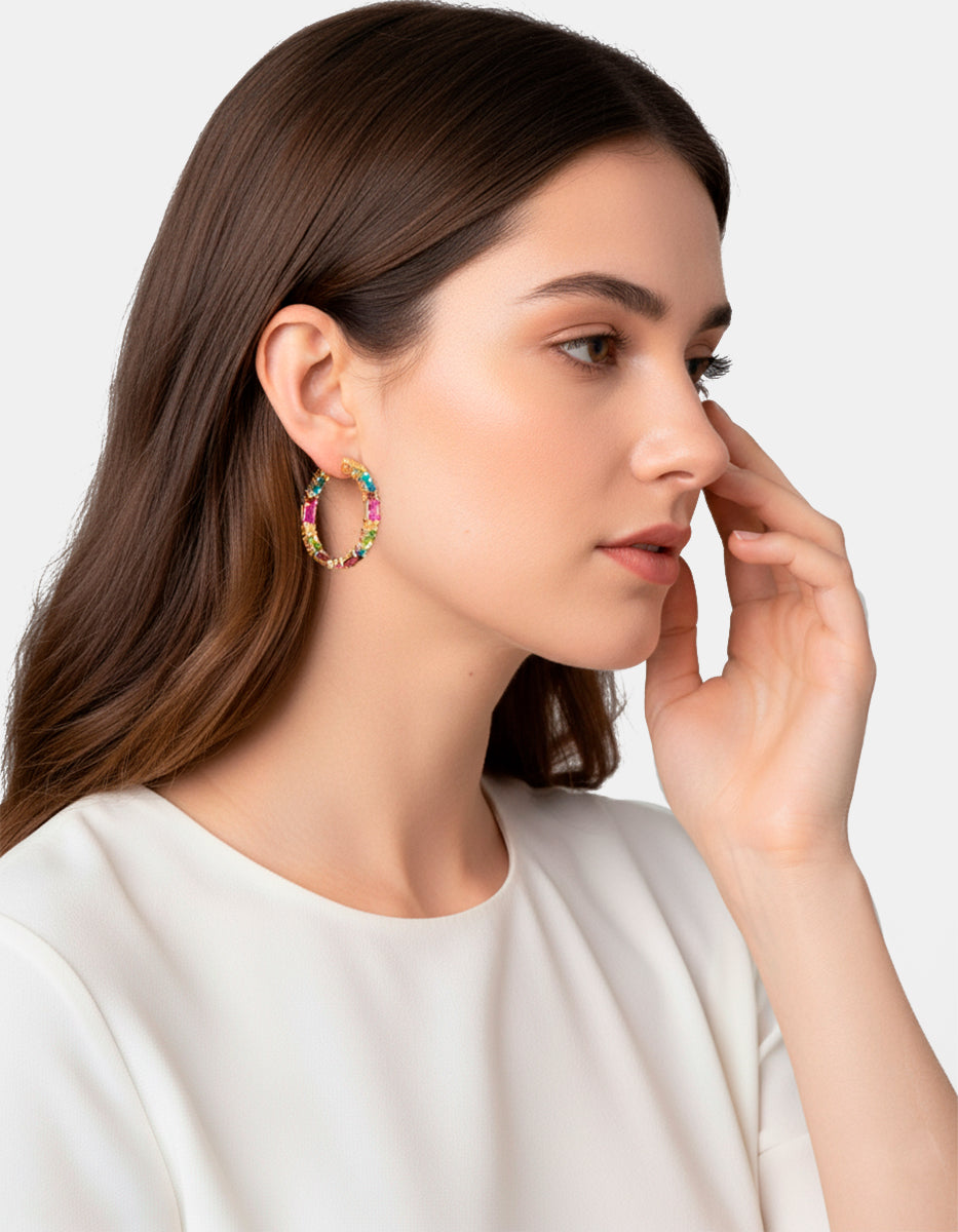 Arracadas multicolor Luxury Color