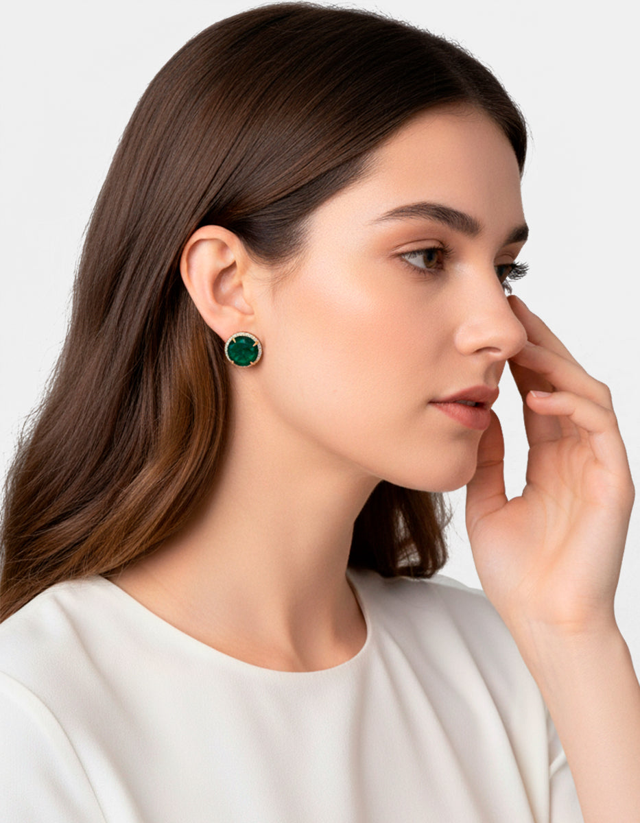 Broqueles esmeralda de bombay Luxury Color