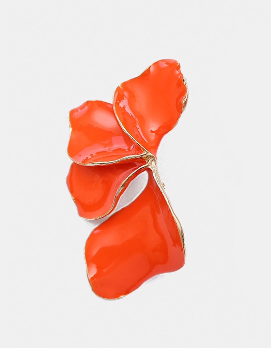 Aretes gold-filled forma de Abanico en Tono Naranja Mandragora