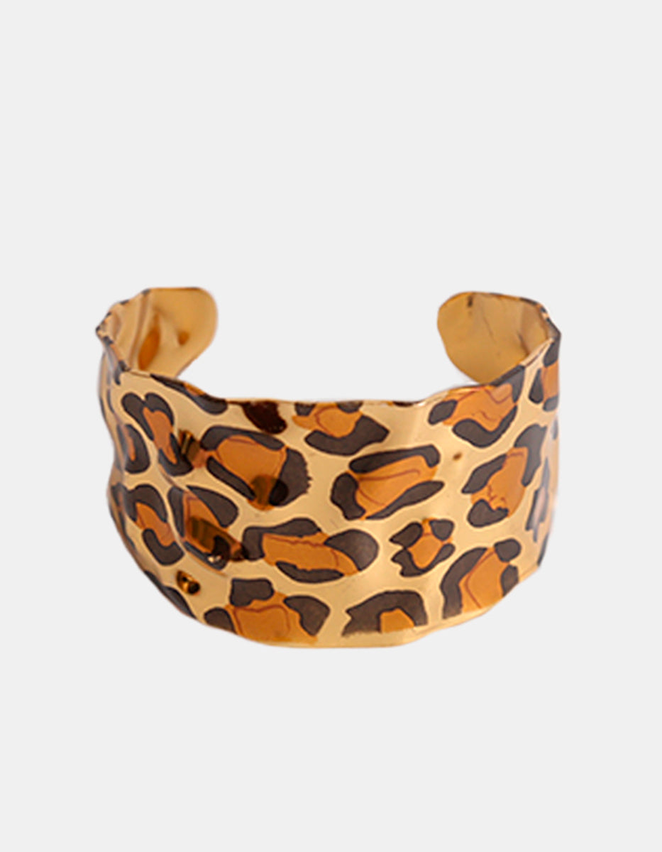 Brazalete de Oro Laminado Animal Print