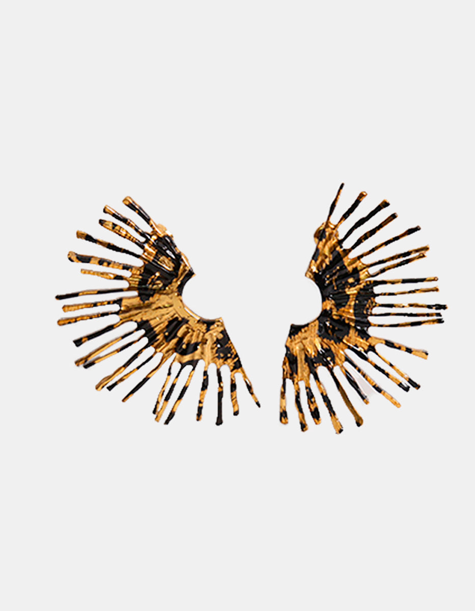 Aretes de Oro Laminado 22kt estilo Animal Print