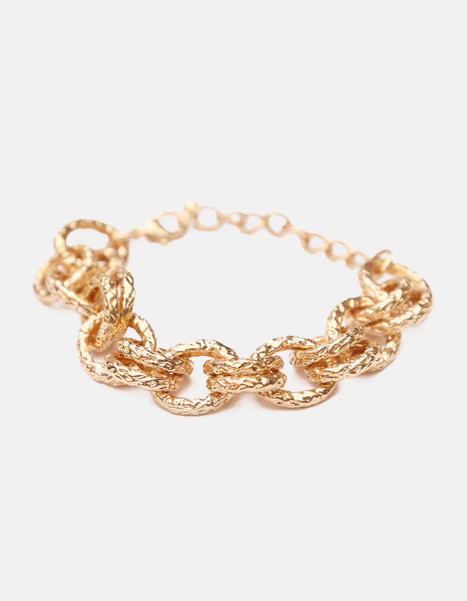 Pulsera oro laminado 22 kt Golden Chic