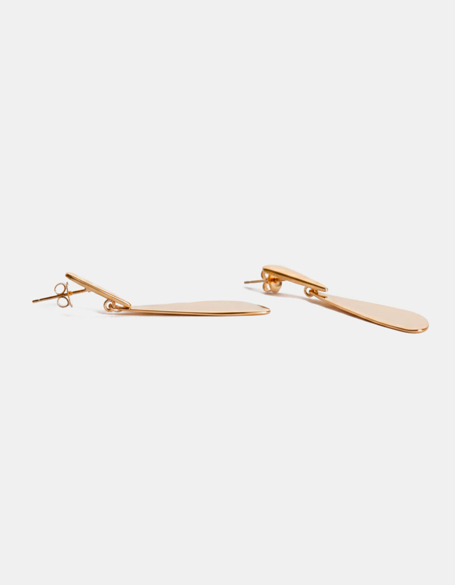 Aretes de oro laminado 22 kt Golden Chic