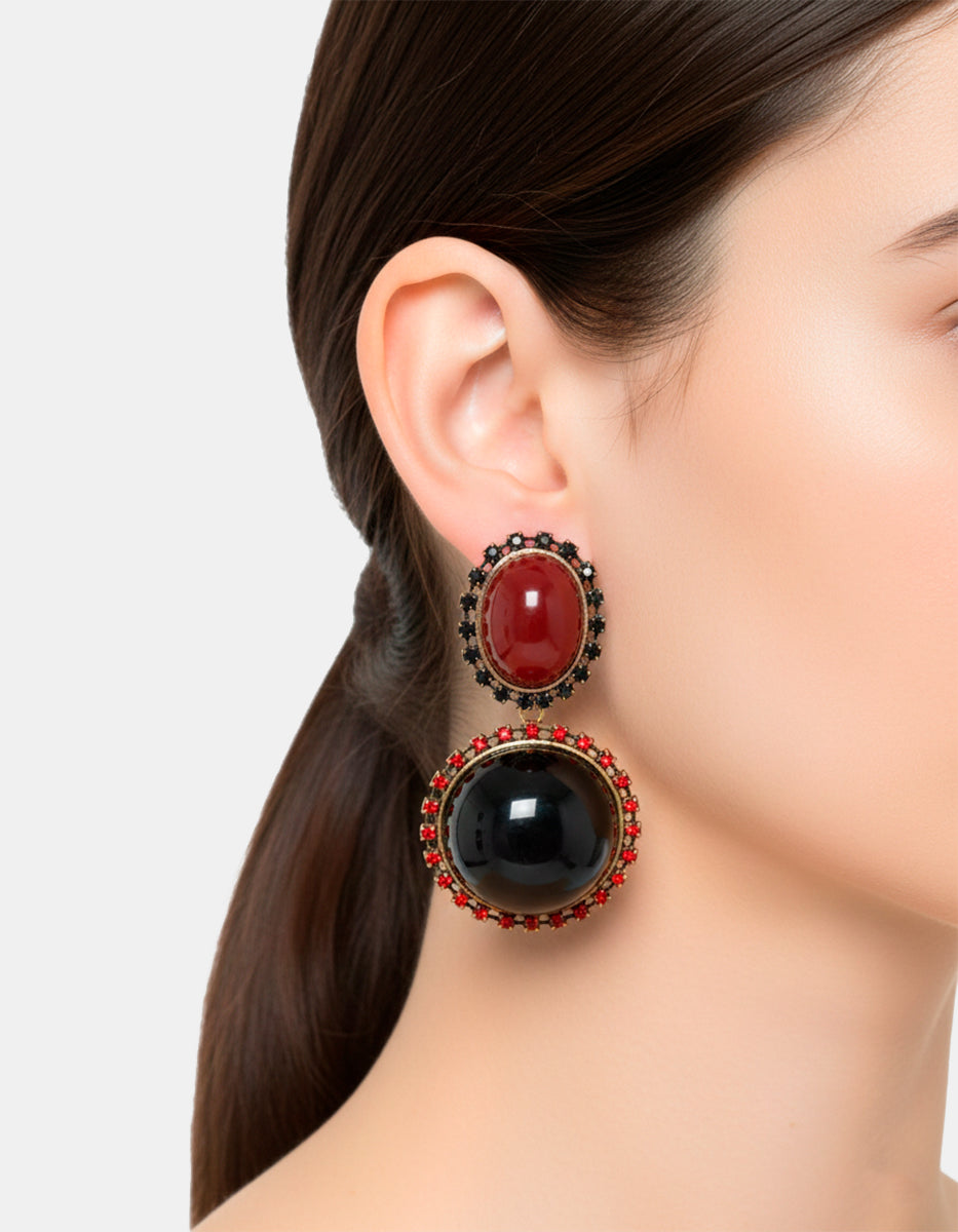 Aretes baño rodio River Luxe