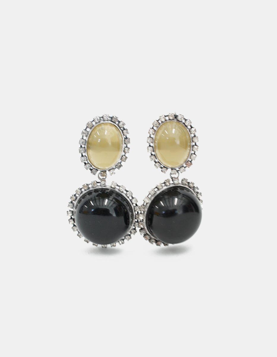 Aretes baño rodio River Luxe