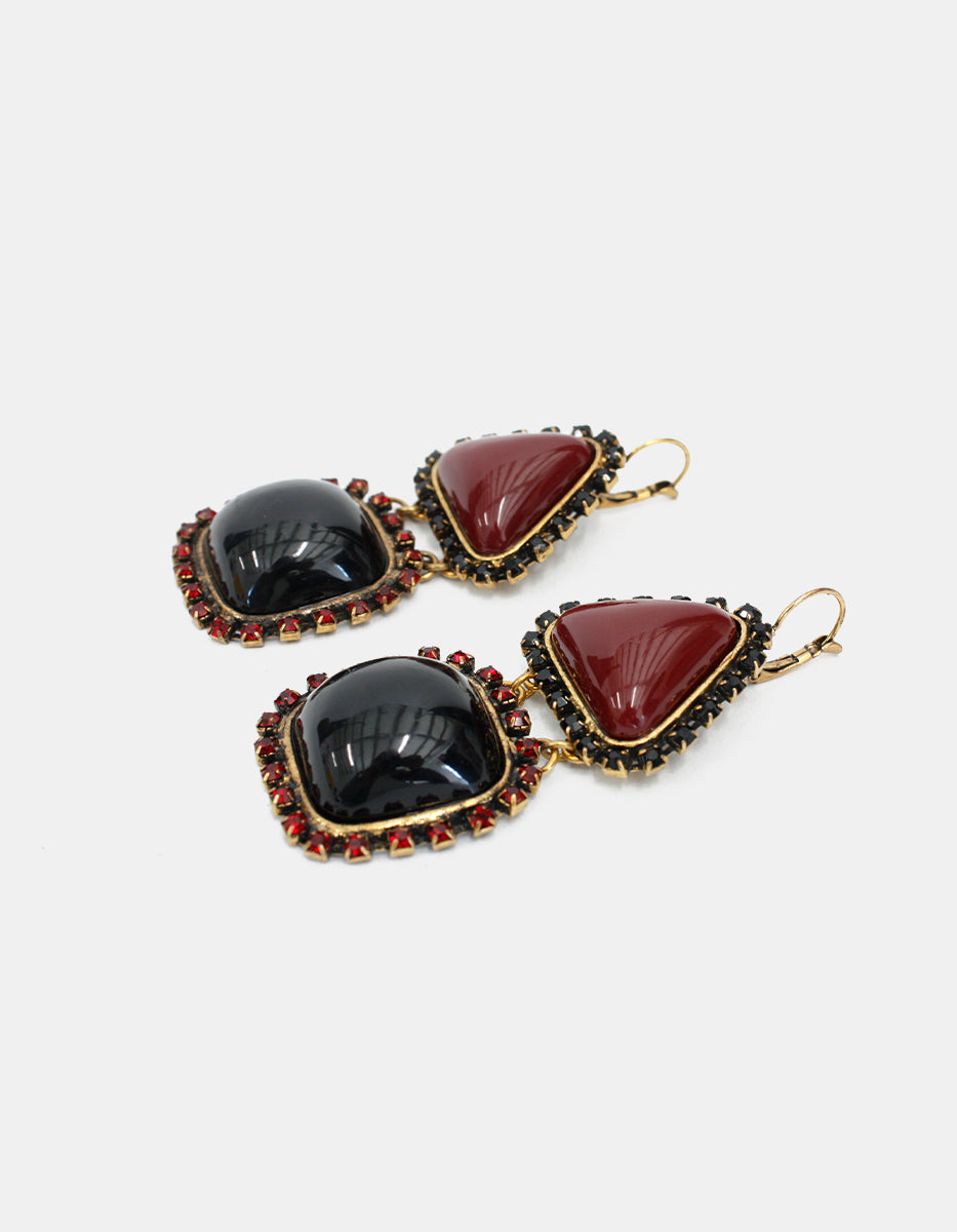 Aretes baño rodio River Luxe