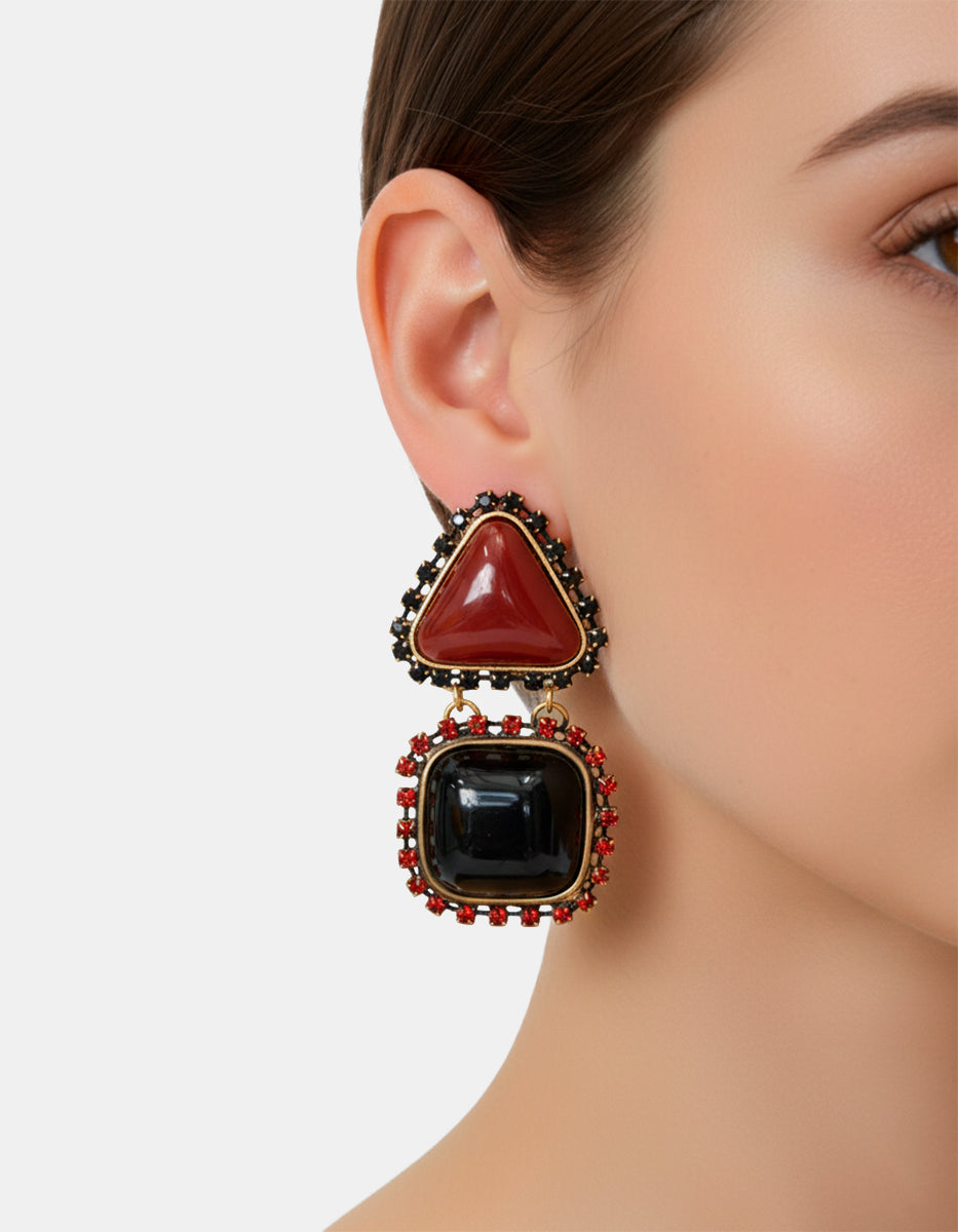 Aretes baño rodio River Luxe