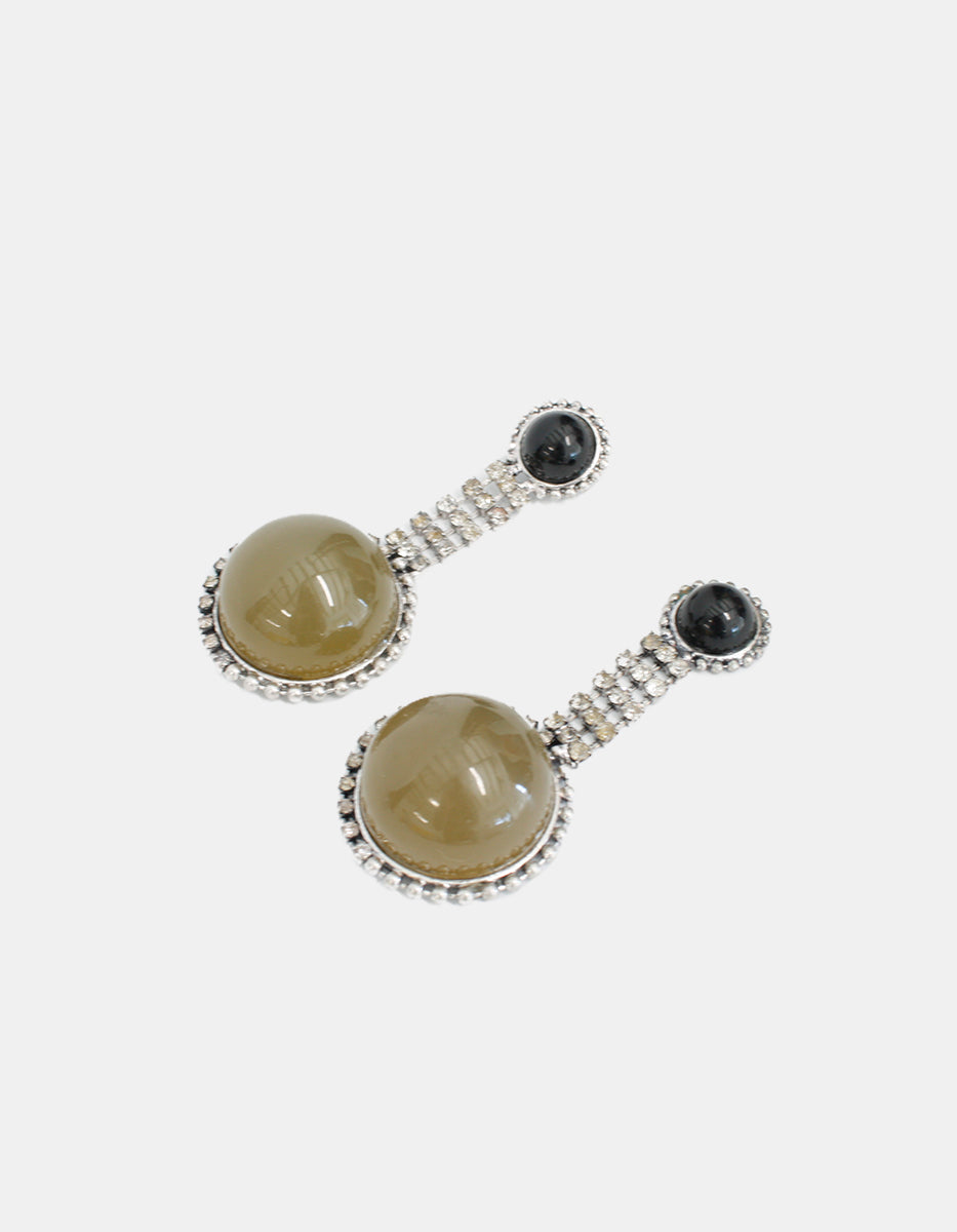 Aretes baño rodio River Luxe