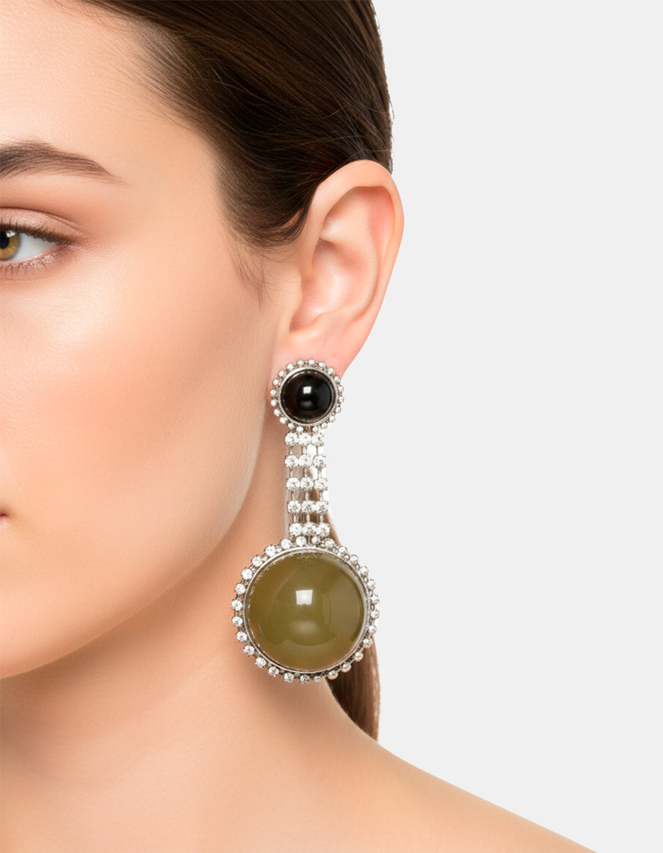 Aretes baño rodio River Luxe