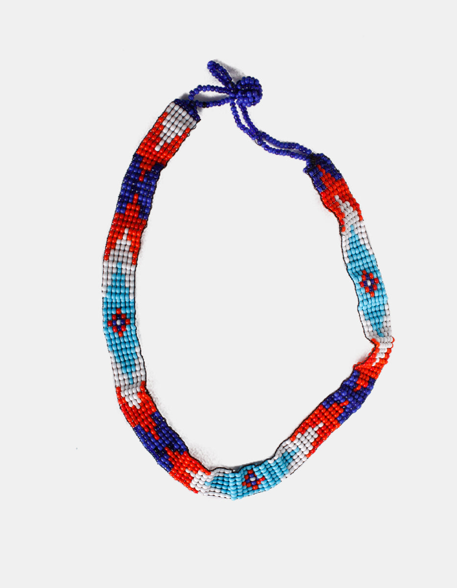 Collar artesanal de cuentas multicolor