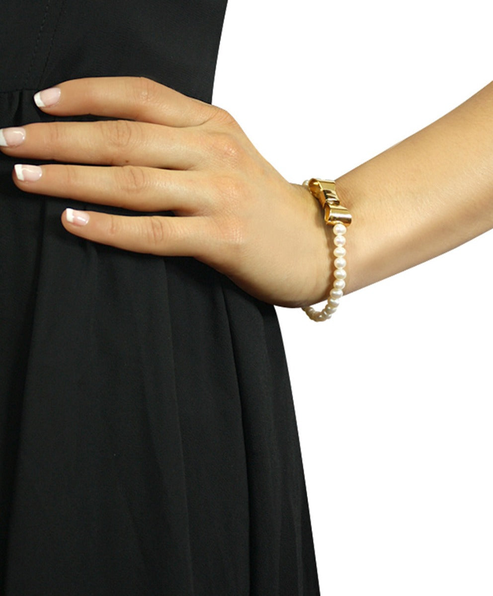 Pulsera con moño & perlas mabe Viena