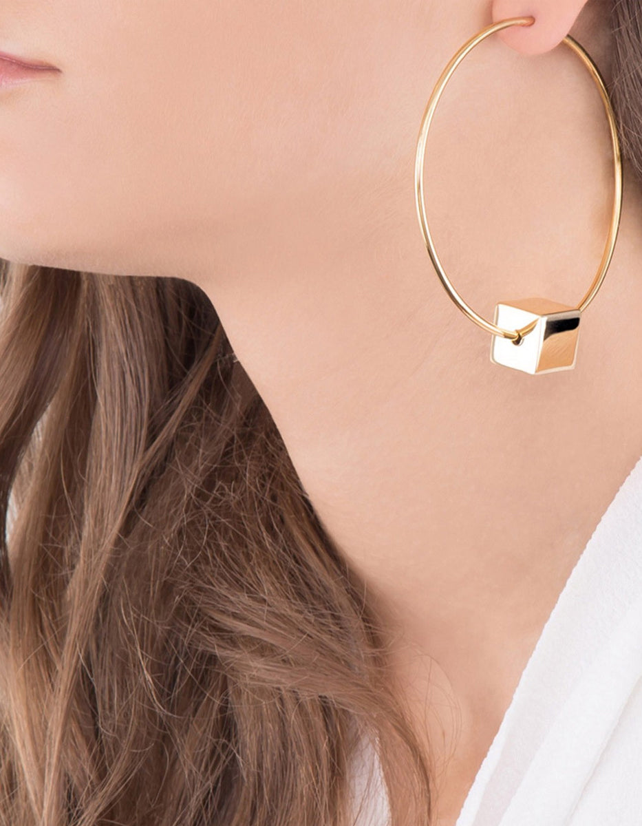 Arracadas con cubos Mexican Geometry