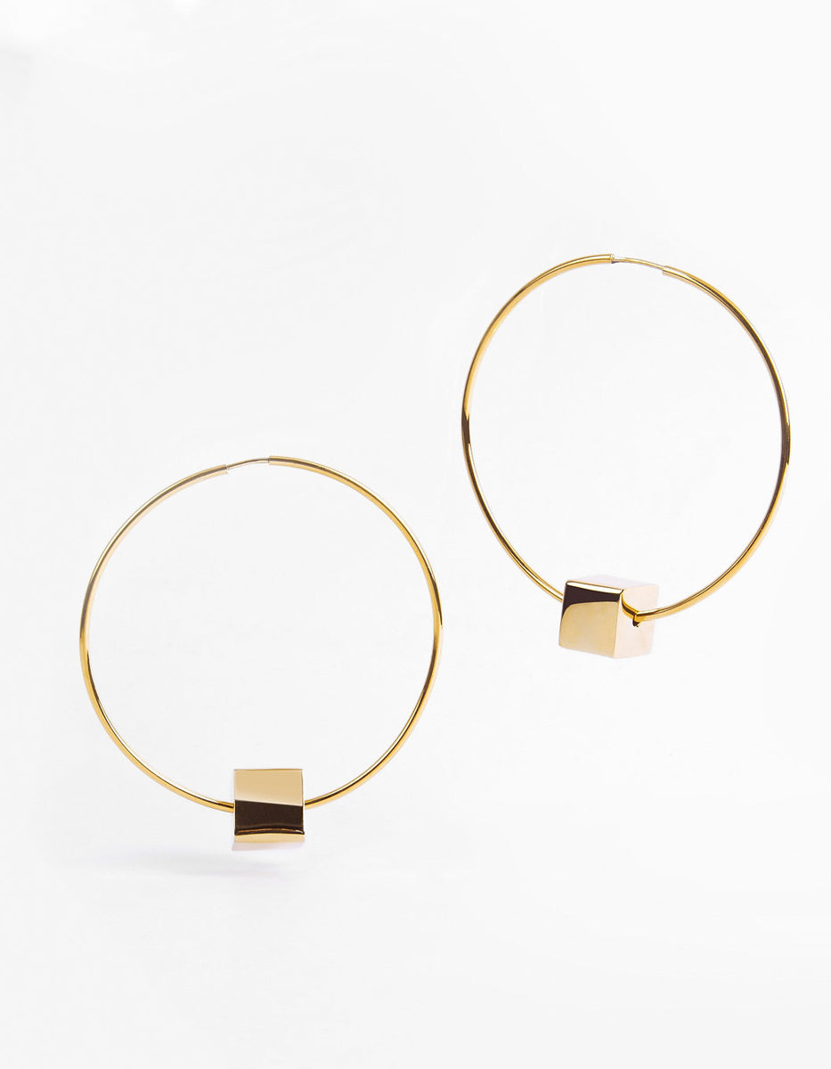 Arracadas con cubos Mexican Geometry