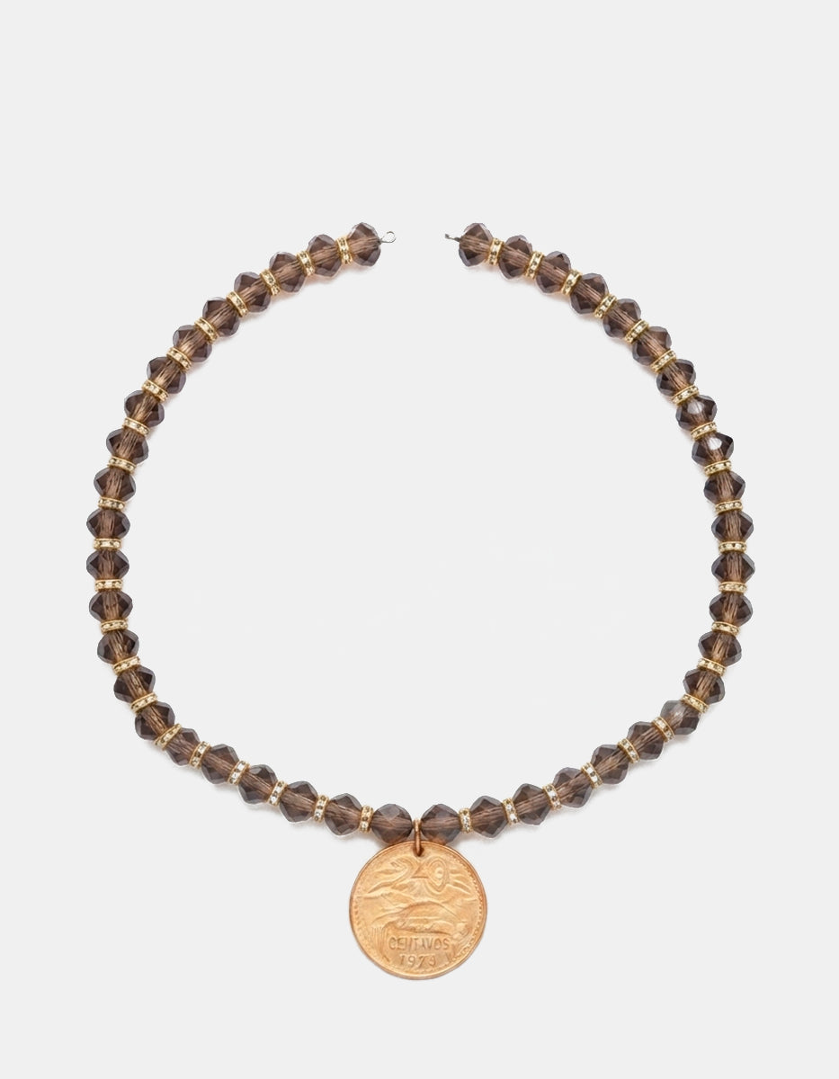 Set de Gargantilla con moneda y arracadas mini