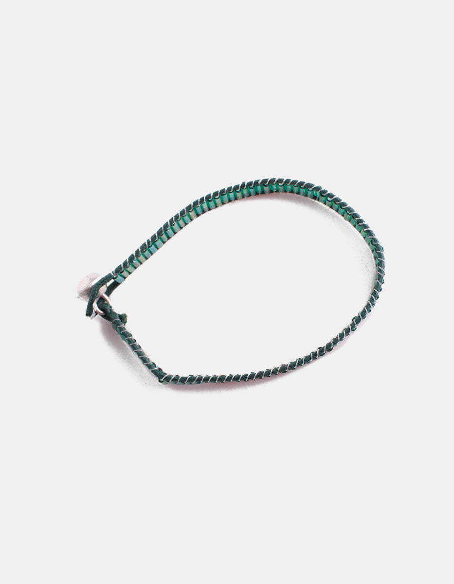 Pulsera de Metal Base Plateado con Canutillo Viva el Color