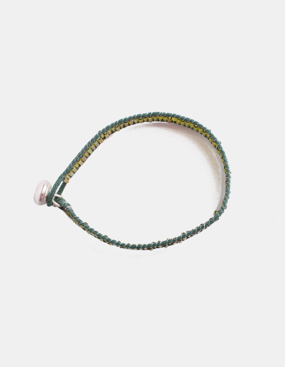 Pulsera de Metal Base Plateado con Canutillo Viva el Color