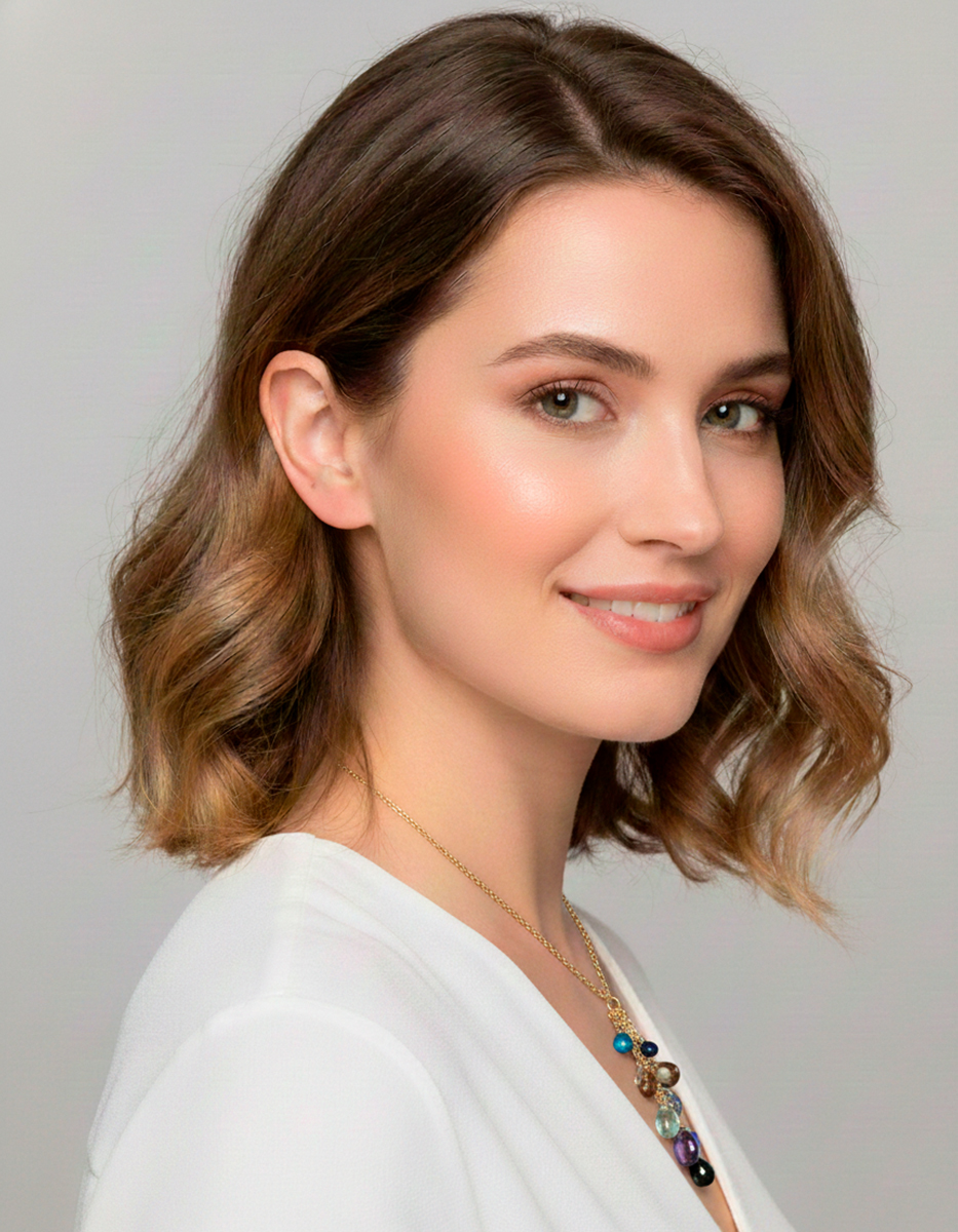 Collar en Plata .925 con Baño Vermeil 22 kt y Detalles Blue Emilia