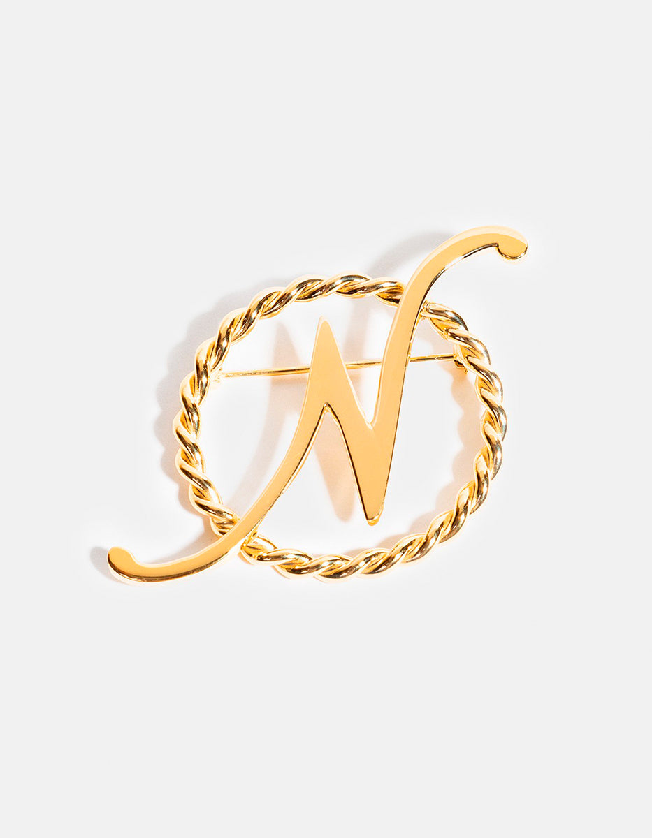 Broche con inicial N Pure Love