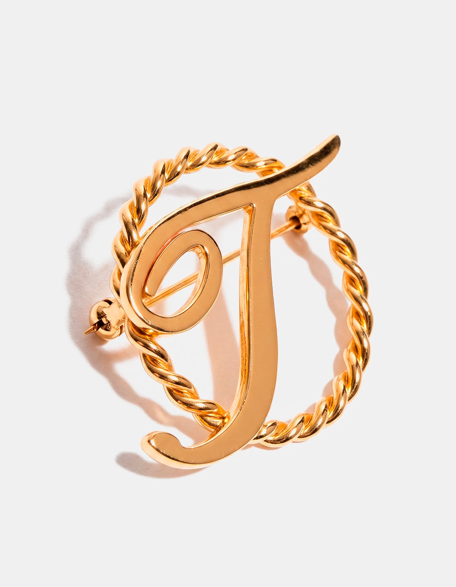 Broche con inicial T Pure Love