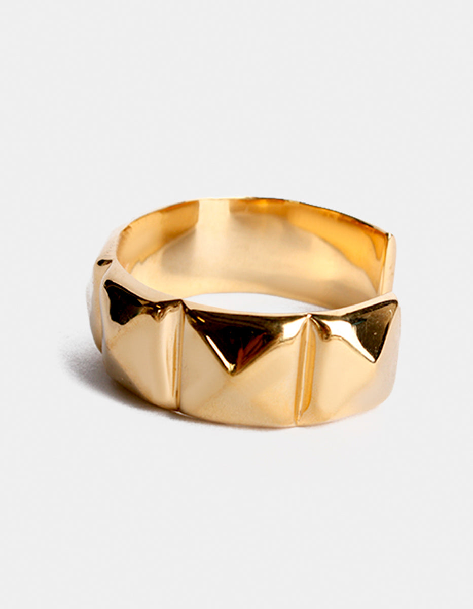 Brazalete de metal noble dorado con estoperoles